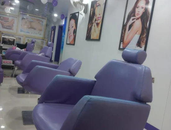 Purple Unisex Hair Salon